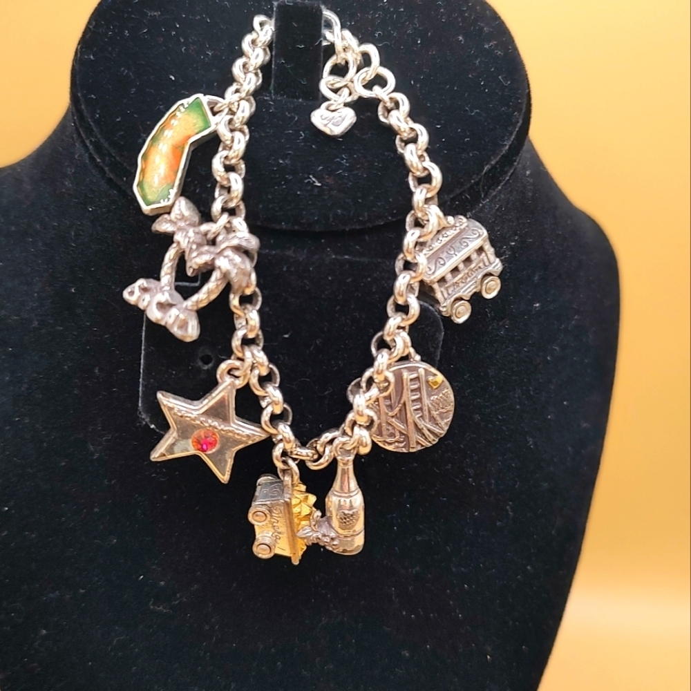 Brighton State of California Charm Bracelet Silver Plated! - Picture 4 of 14